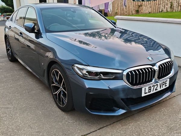 BMW 5-Series Saloon, Diesel Hybrid, 2022, Blue