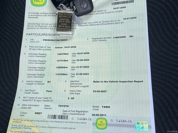 Toyota Yaris Hatchback, Petrol, 2011, Grey