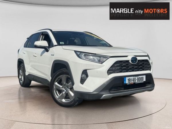 Toyota RAV4 Estate, Petrol Hybrid, 2019, White