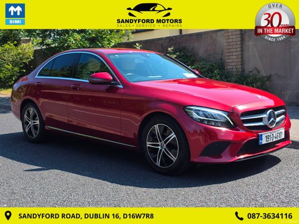 Mercedes-Benz C-Class Saloon, Petrol, 2019, Red