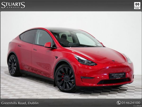 Tesla Model Y MPV, Electric, 2023, Red