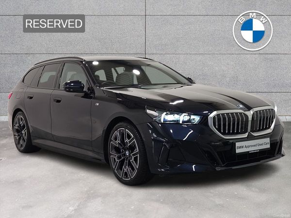 BMW 5-Series Estate, Petrol Plug-in Hybrid, 2025, Black