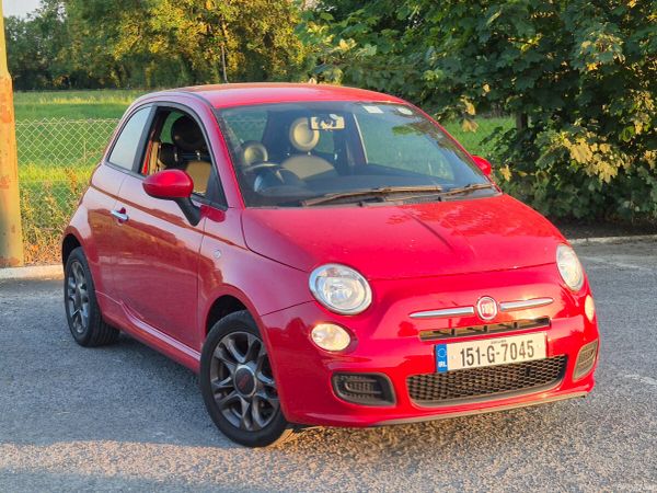 Fiat 500 Hatchback, Petrol, 2015, Red