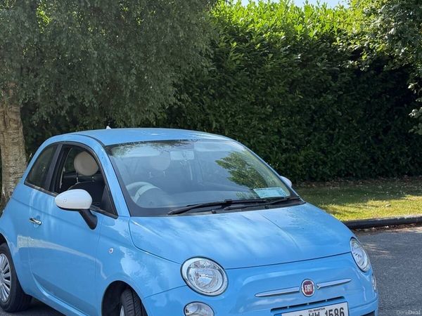 Fiat 500 Hatchback, Petrol, 2014, Blue