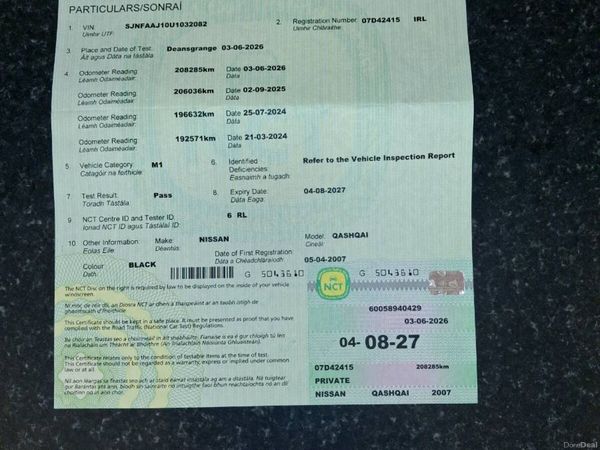 Nissan Qashqai Hatchback, Petrol, 2007, Black
