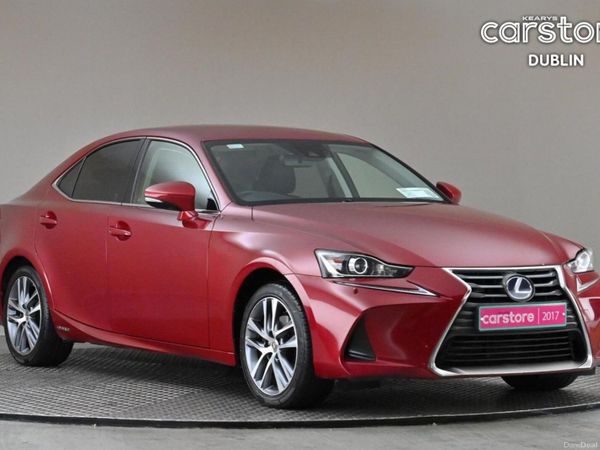 Lexus IS Saloon, Petrol Hybrid, 2017, Red