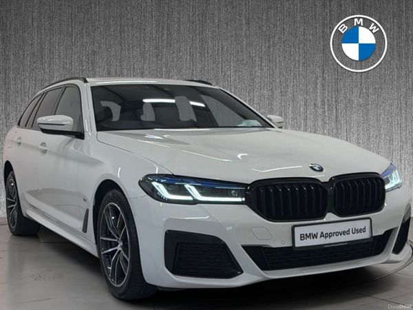 BMW 5-Series Estate, Petrol Plug-in Hybrid, 2021, White