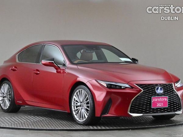 Lexus IS Saloon, Petrol Hybrid, 2021, Red