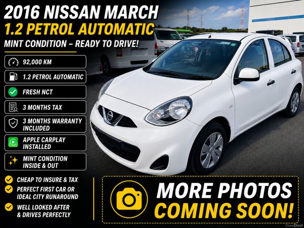 Nissan March Hatchback, Petrol, 2016, White