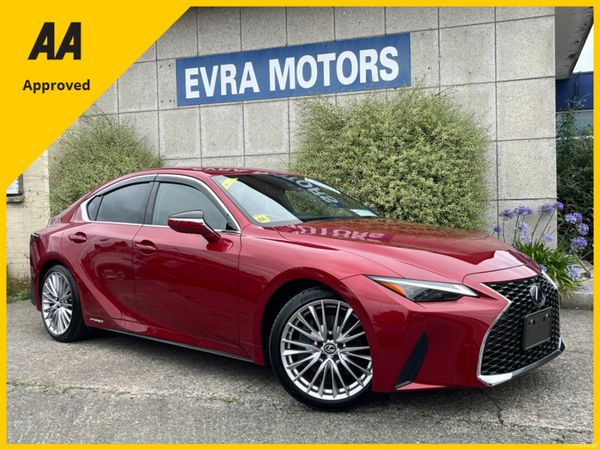 Lexus IS Saloon, Petrol Hybrid, 2022, Red