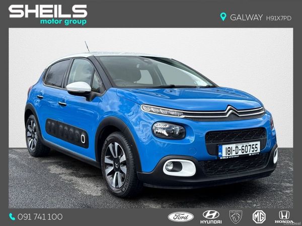 Citroen C3 Hatchback, Petrol, 2018, Blue