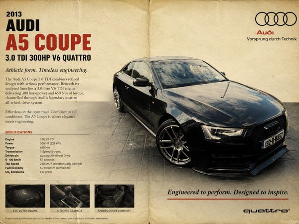 Audi A5 Coupe, Diesel, 2013, Black