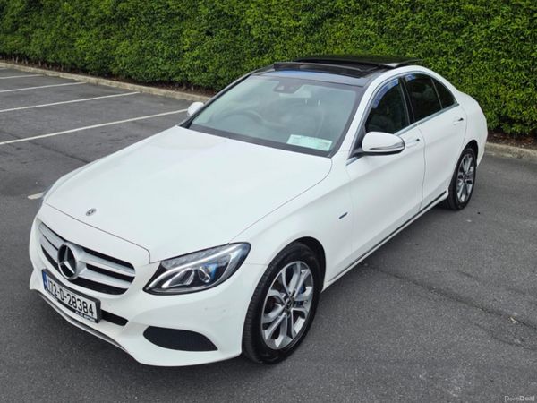 Mercedes-Benz C-Class Saloon, Petrol Plug-in Hybrid, 2017, White