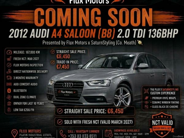 Audi A4 Saloon, Diesel, 2012, Grey