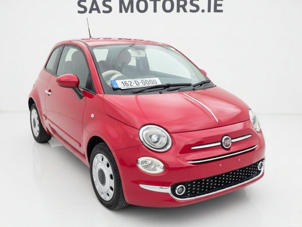 Fiat 500 Hatchback, Petrol, 2016, Red