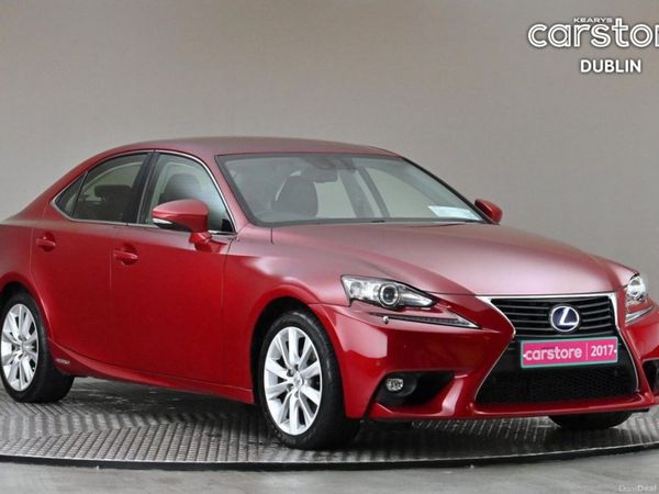 Lexus IS Saloon, Petrol Hybrid, 2017, Red