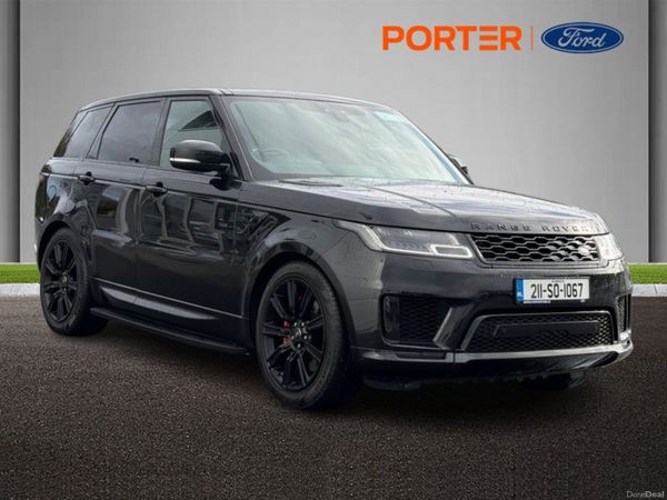 Land Rover Range Rover Sport SUV, Petrol Plug-in Hybrid, 2021, Black