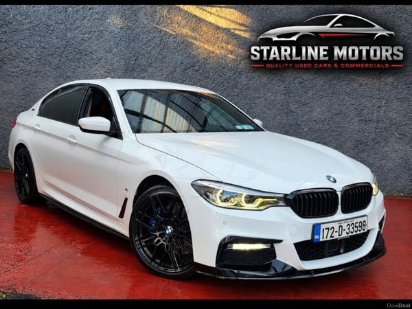 BMW 5-Series Saloon, Petrol Plug-in Hybrid, 2017, White