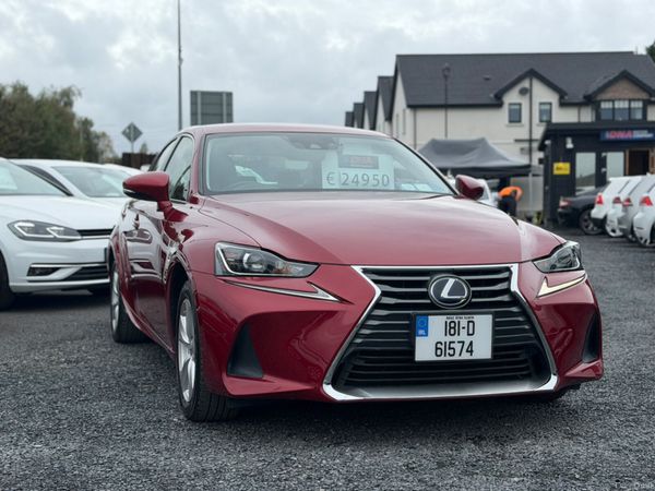 Lexus IS Saloon, Petrol Hybrid, 2018, Red