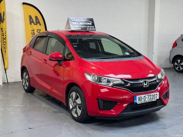 Honda Fit Hatchback, Petrol Hybrid, 2016, Red