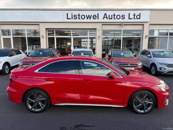 Audi A3 Saloon, Petrol, 2021, Red