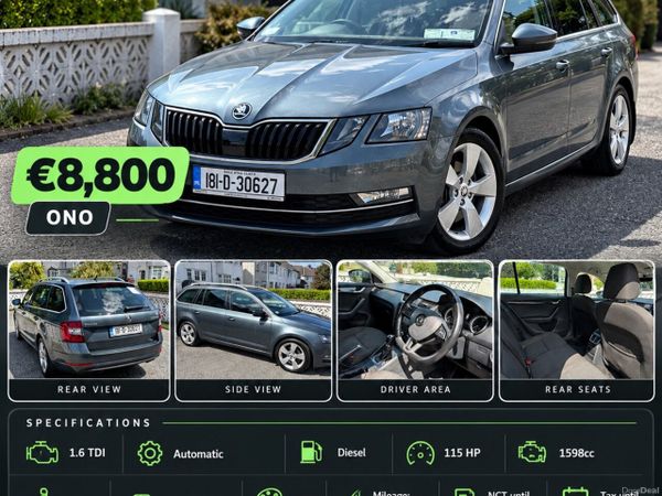 Skoda Octavia Estate, Diesel, 2018, Grey