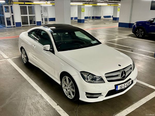 Mercedes-Benz C-Class Coupe, Petrol, 2015, White