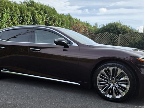 Lexus LS Saloon, Petrol Hybrid, 2017, Red