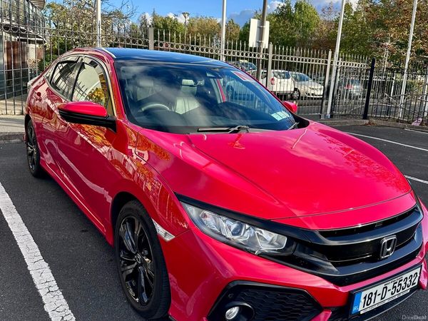Honda Civic Hatchback, Petrol, 2018, Red