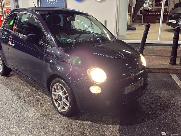 Fiat 500 Hatchback, Petrol, 2010, Blue