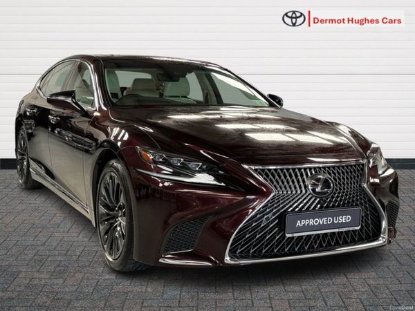 Lexus LS Saloon, Petrol Hybrid, 2018, Red
