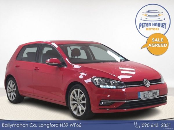 Volkswagen Golf Hatchback, Diesel, 2019, Red
