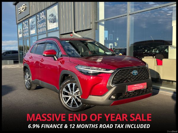 Toyota Corolla Cross SUV, Petrol Hybrid, 2023, Red
