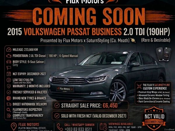 Volkswagen Passat Saloon, Diesel, 2015, Grey