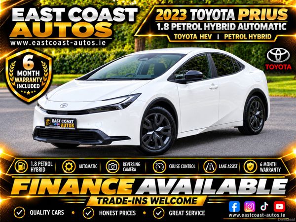 Toyota Prius Saloon, Petrol Hybrid, 2023, White