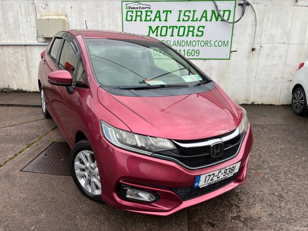 Honda Fit Hatchback, Petrol Hybrid, 2017, Red