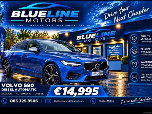Volvo S90 Saloon, Diesel, 2017, Blue