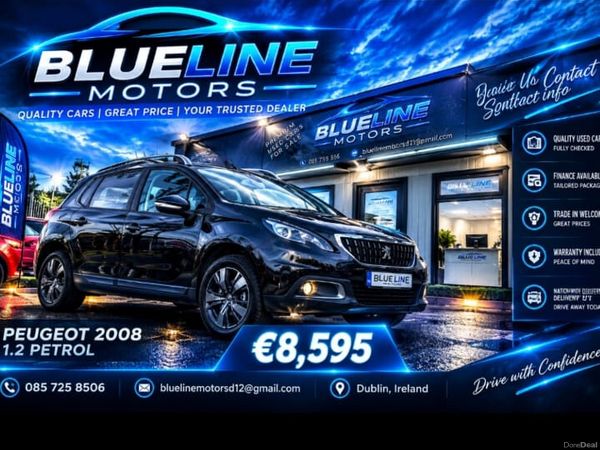 Peugeot 2008 Estate, Petrol, 2018, Black