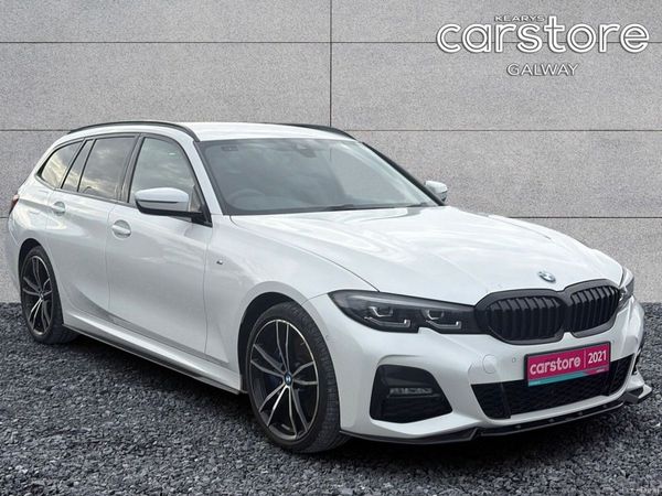 BMW 3-Series Estate, Petrol Hybrid, 2021, White