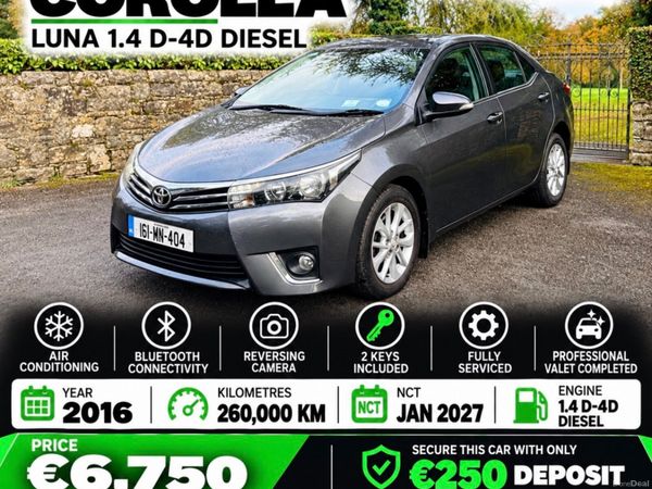 Toyota Corolla Saloon, Diesel, 2016, Grey