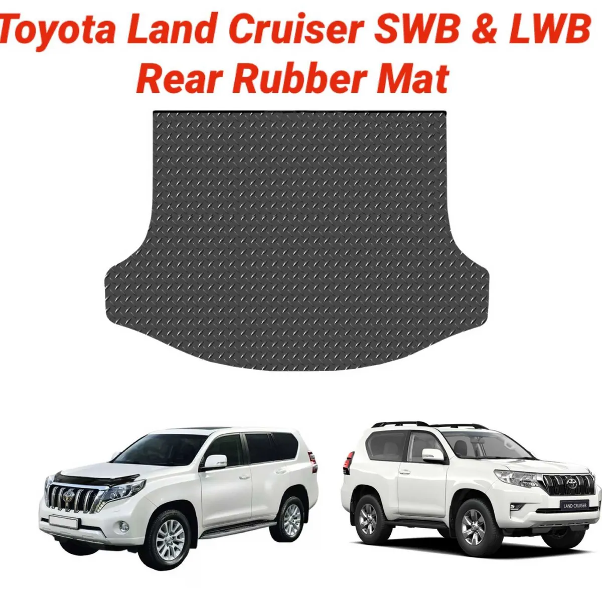 Toyota Landcruiser SWB & LWB Rear Rubber Mat - Image 1