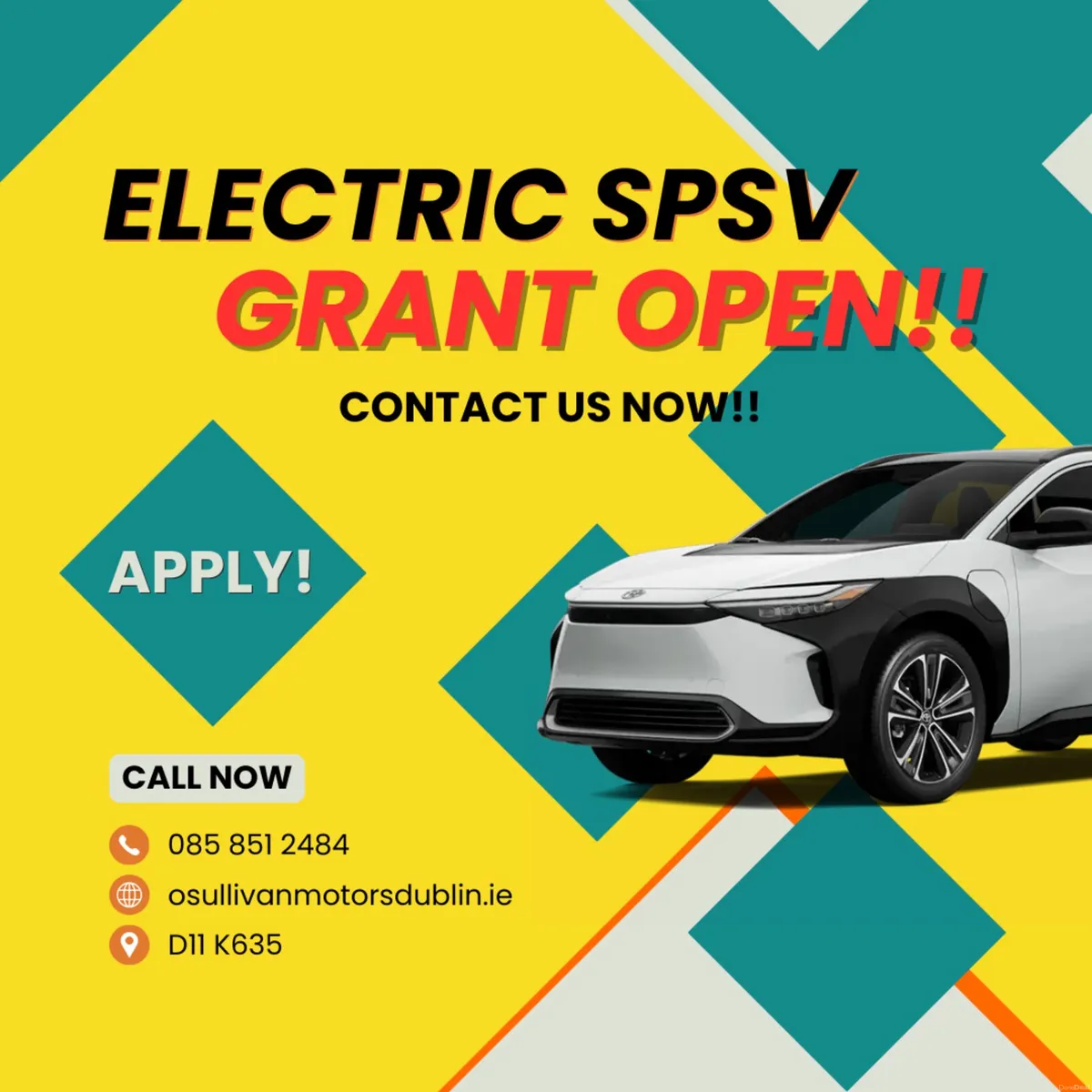 ELECTRIC SPSV GRANT NOW OPEN!!!