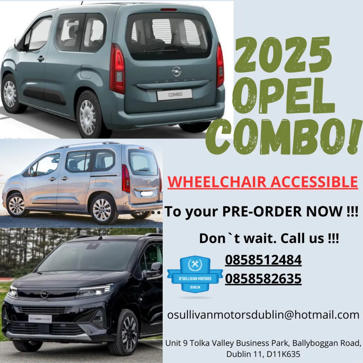 Opel Combo/2025/Auto/Wheelchair Access/Taxi Spec - Image 1