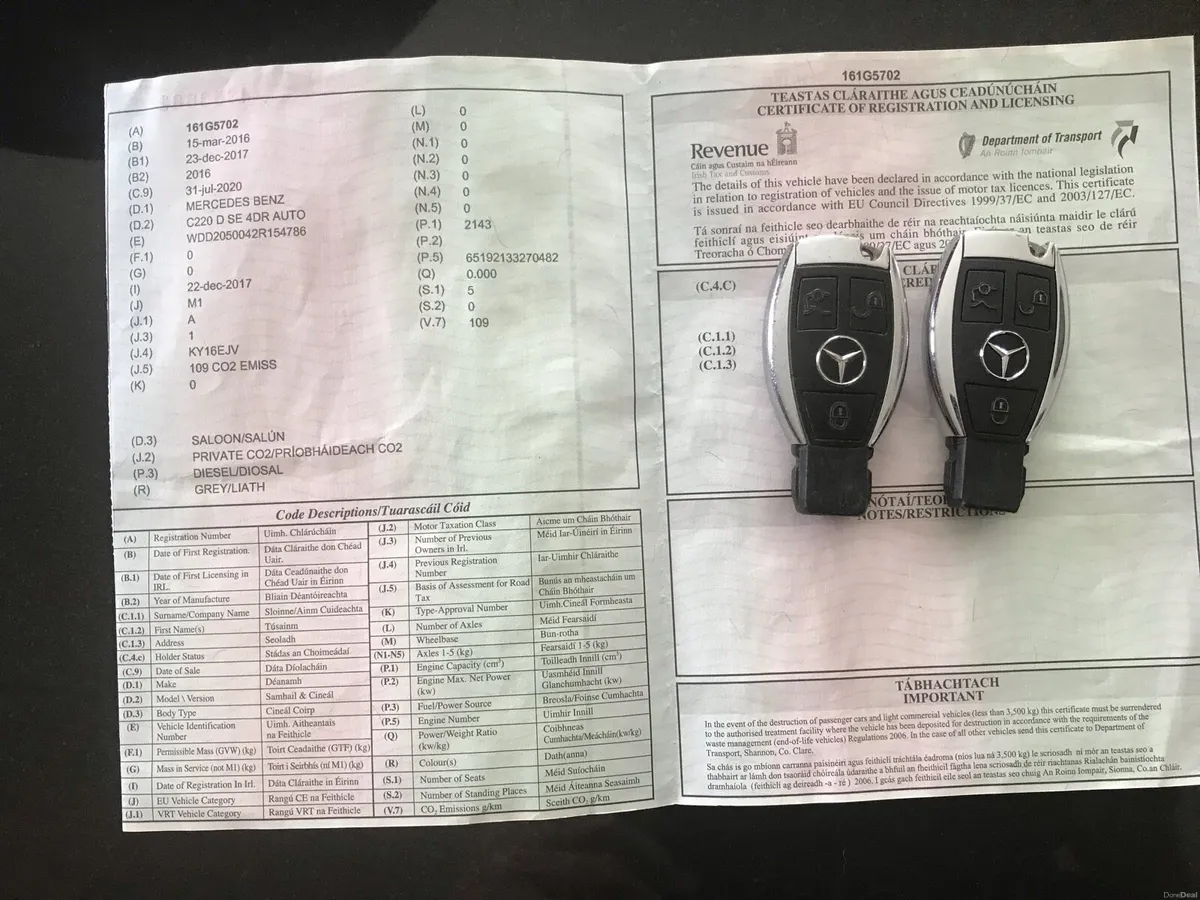 2016 Mercedes C220 diesel saloon - Image 4