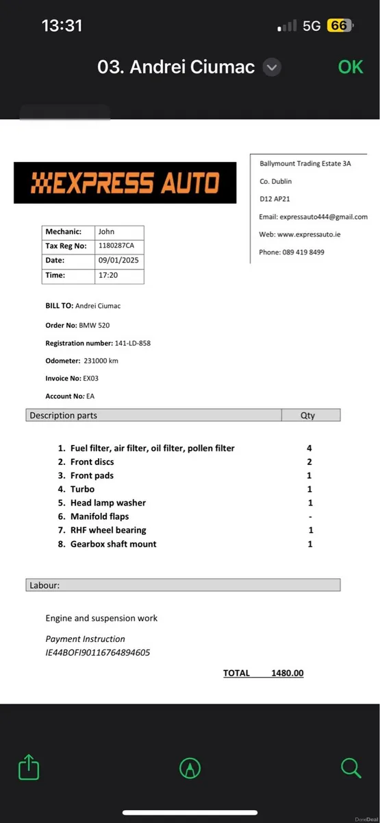 Bmw 520 good condition - Image 2