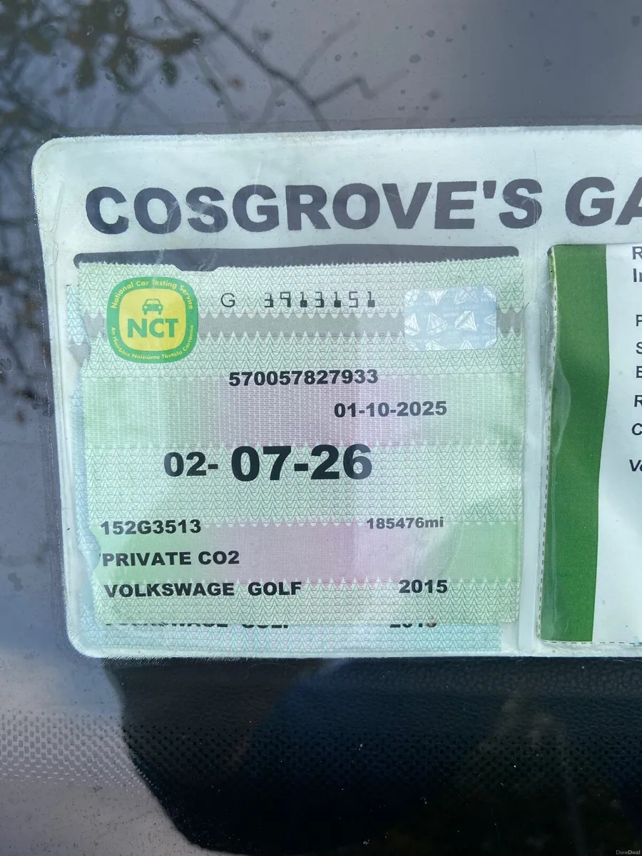 2015 VW Golf Match 1.6 tdi - NCT 7/26 - Image 3