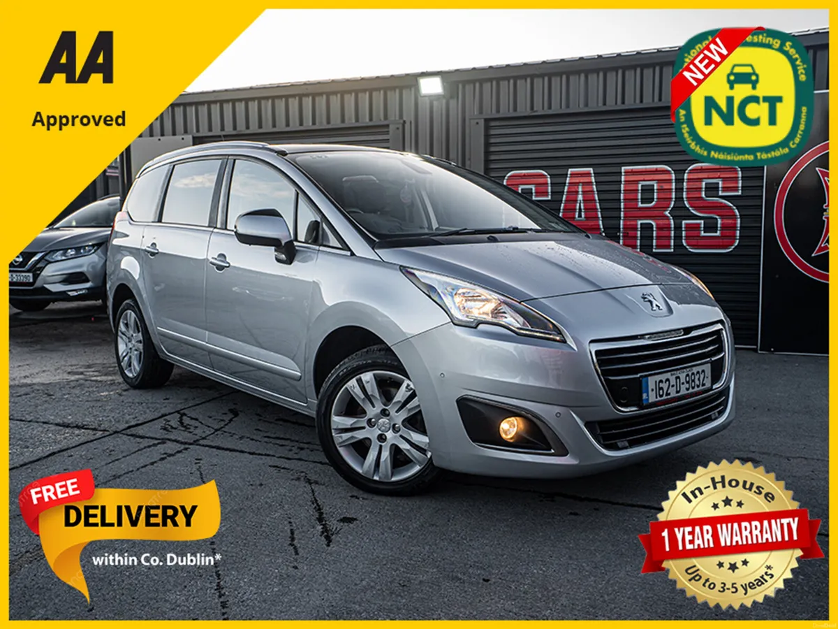 162 Peugeot 5008 1.6hdi/New NCT/Irish/*2026 PRICE* - Image 1