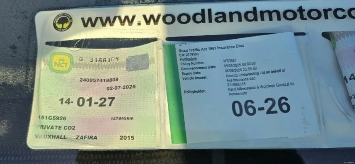 Vauxhall Zafira 2015 7 seater - Image 2