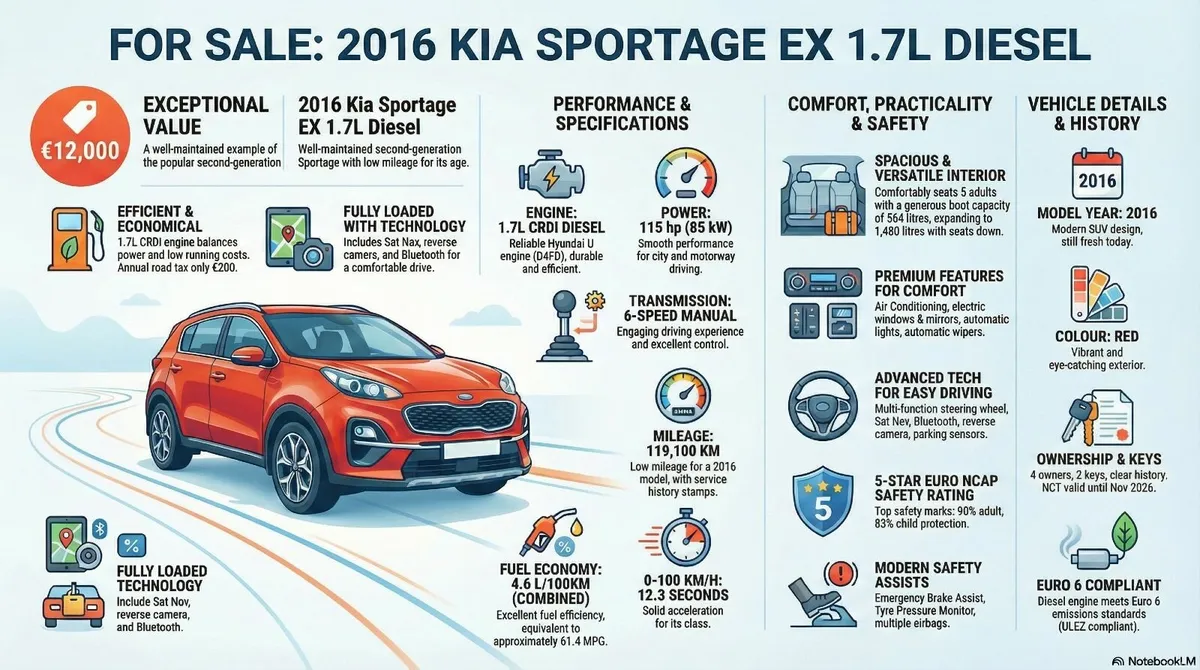 Kia Sportage 2016 For Sale - Image 2