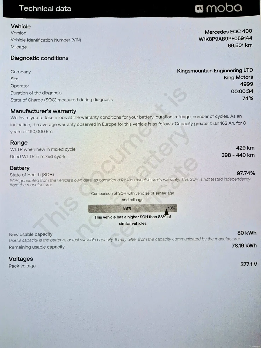 Mercedes-Benz EQC 400 / AMG 2023 /HIGH 97.74% SOH - Image 4